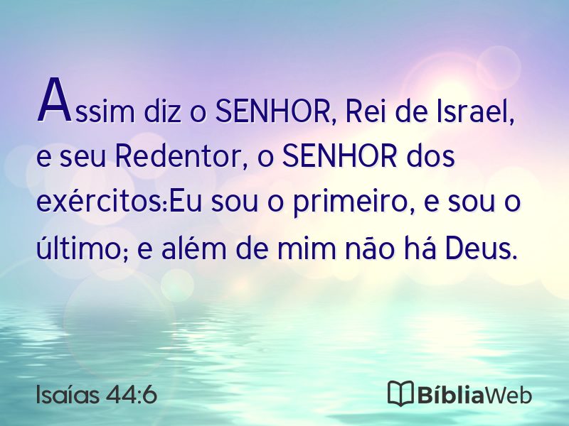 Isaías 44:6 em imagem para compartilhar