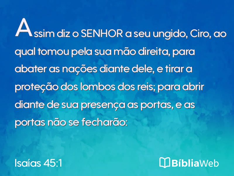 Isaías 45:1 em imagem para compartilhar