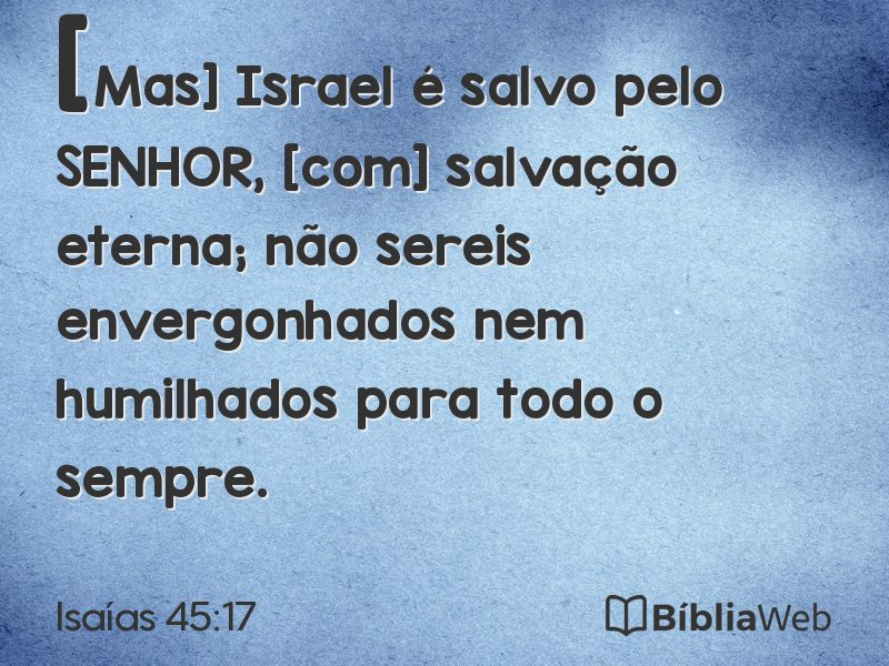 Isaías 45:17 em imagem para compartilhar