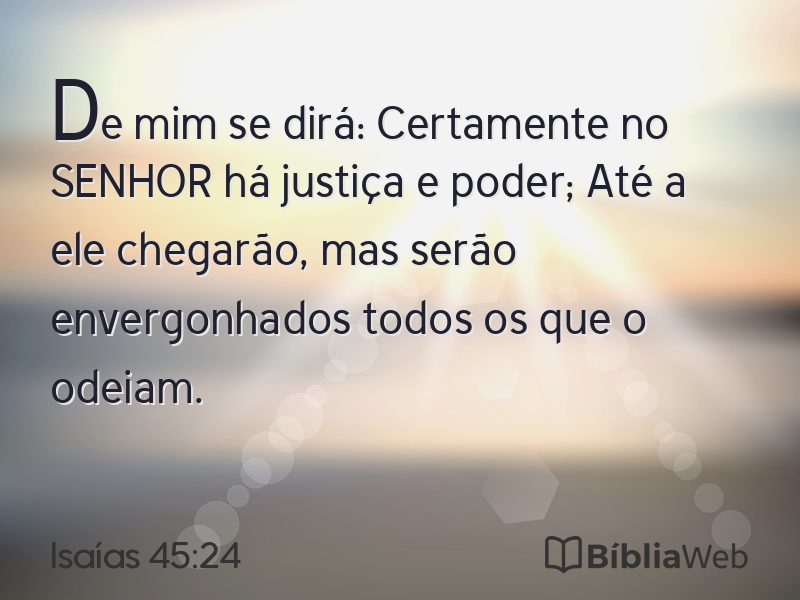 Isaías 45:24 em imagem para compartilhar