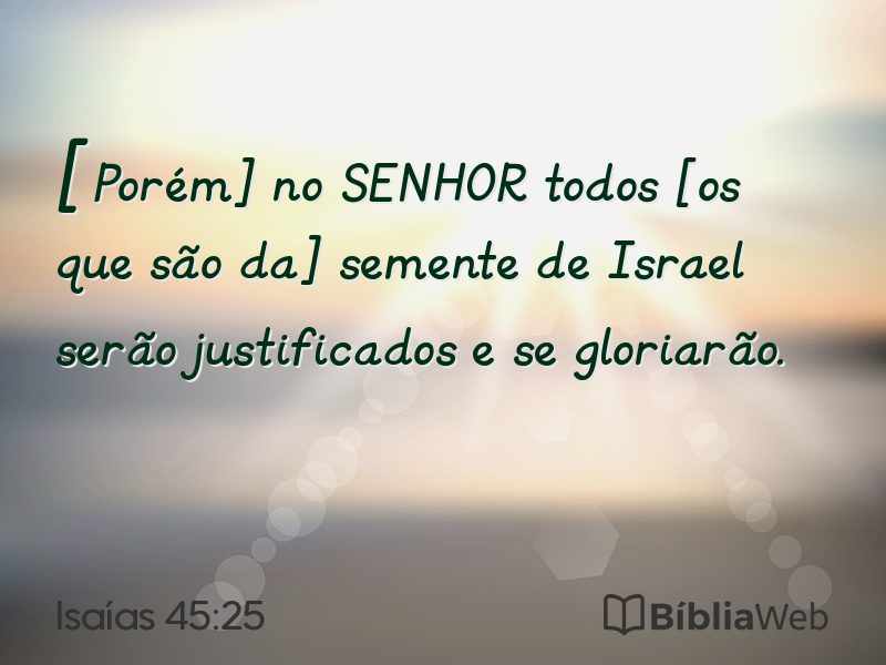Isaías 45:25 em imagem para compartilhar