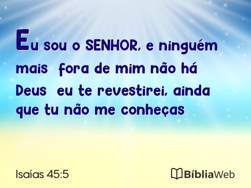 Isaías 45:5 em imagem para compartilhar
