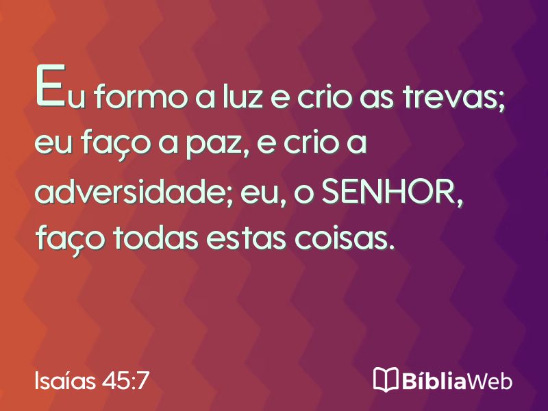 Isaías 45:7 em imagem para compartilhar