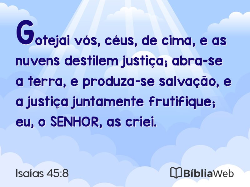 Isaías 45:8 em imagem para compartilhar