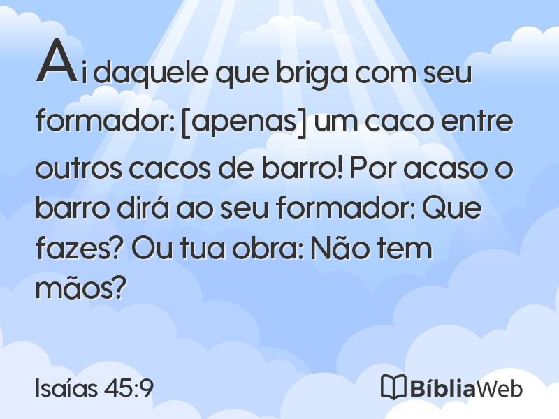 Isaías 45:9 em imagem para compartilhar