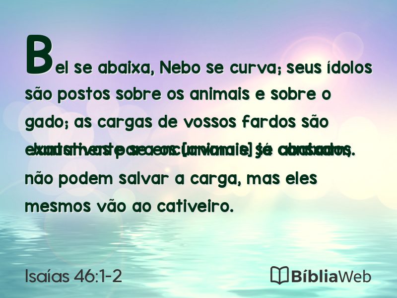 Isaías 46:1-2 em imagem para compartilhar