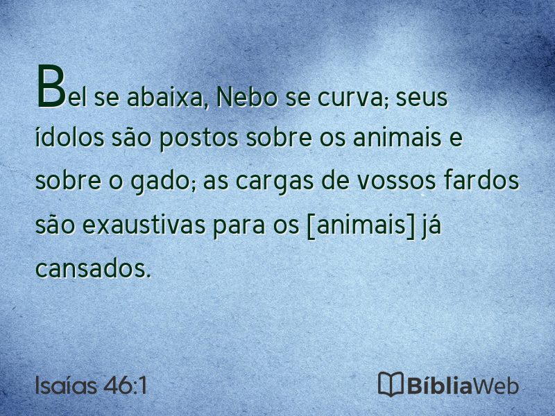 Isaías 46:1 em imagem para compartilhar
