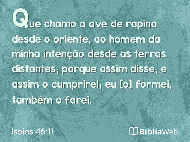 Isaías 46:11 em imagem para compartilhar