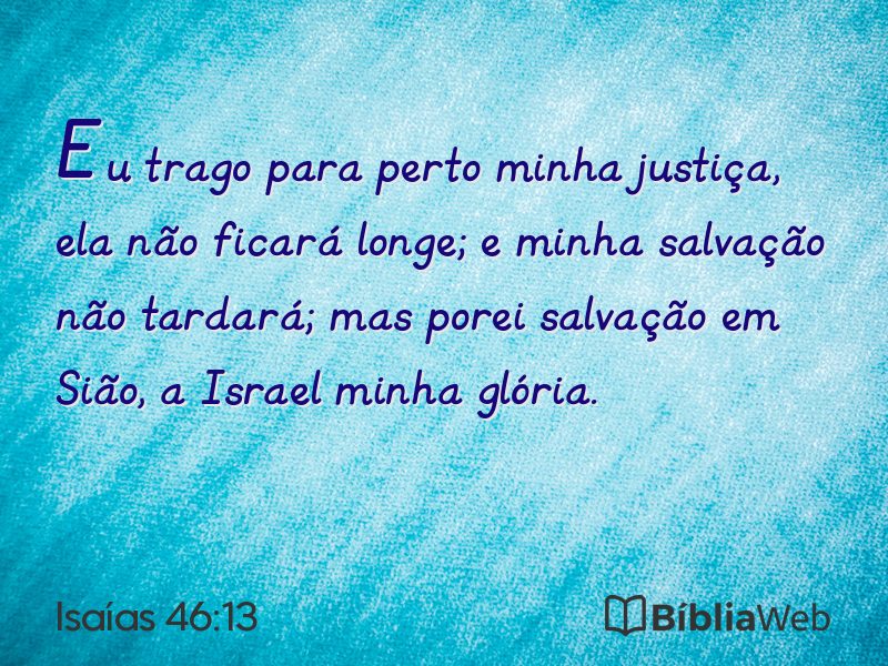 Isaías 46:13 em imagem para compartilhar