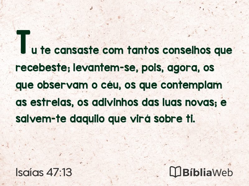 Isaías 47:13 em imagem para compartilhar