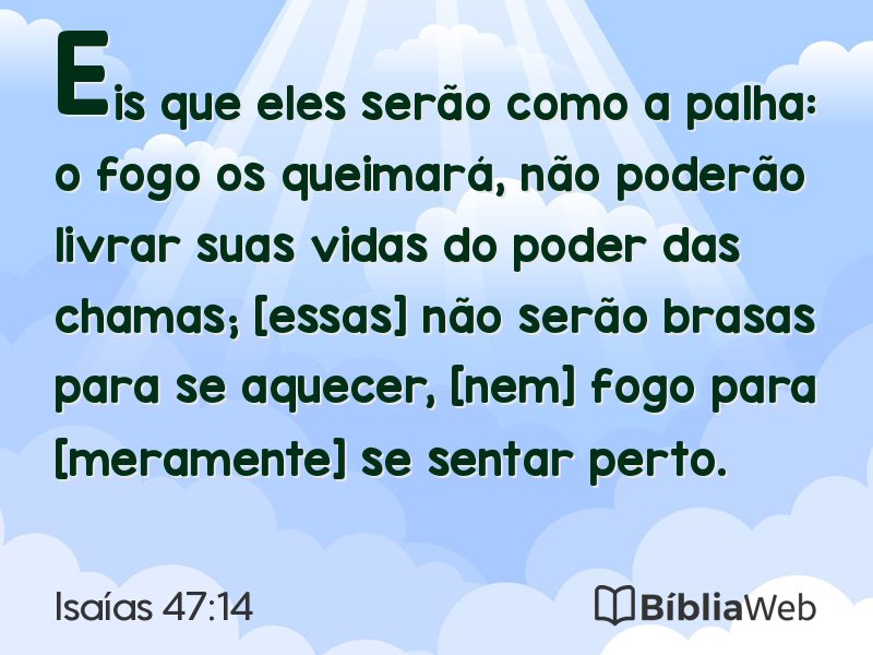Isaías 47:14 em imagem para compartilhar