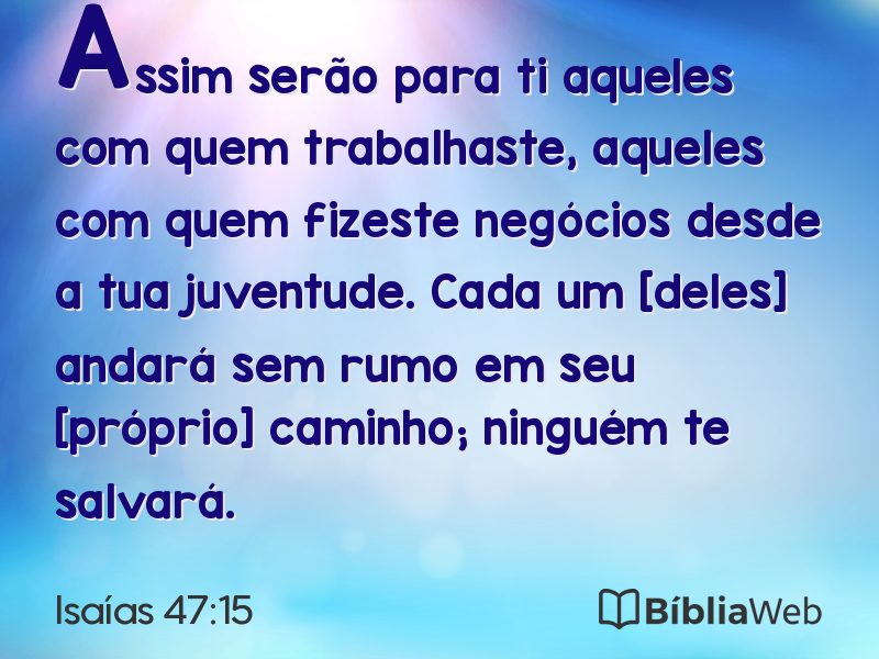 Isaías 47:15 em imagem para compartilhar