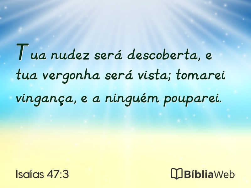 Isaías 47:3 em imagem para compartilhar