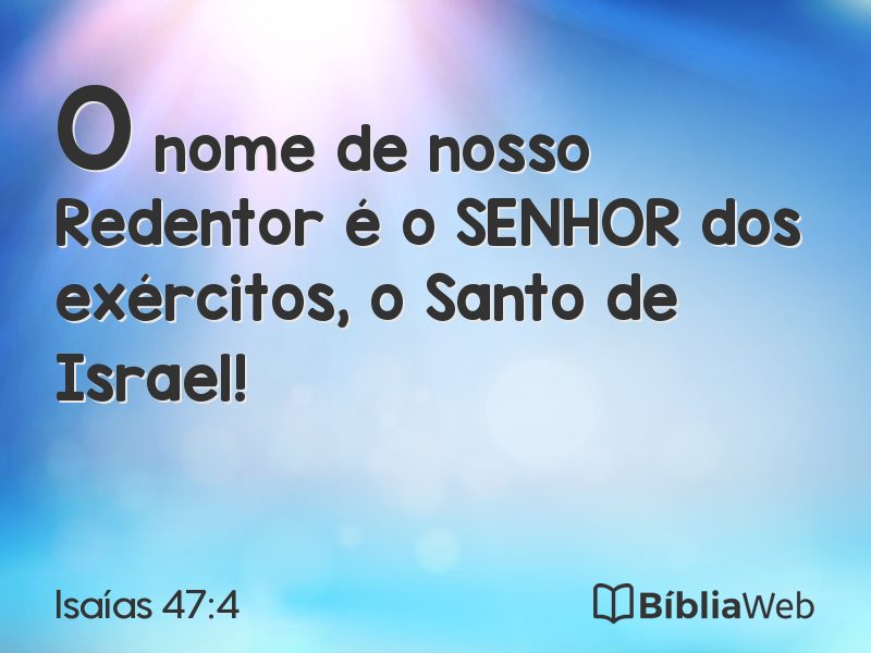 Isaías 47:4 em imagem para compartilhar