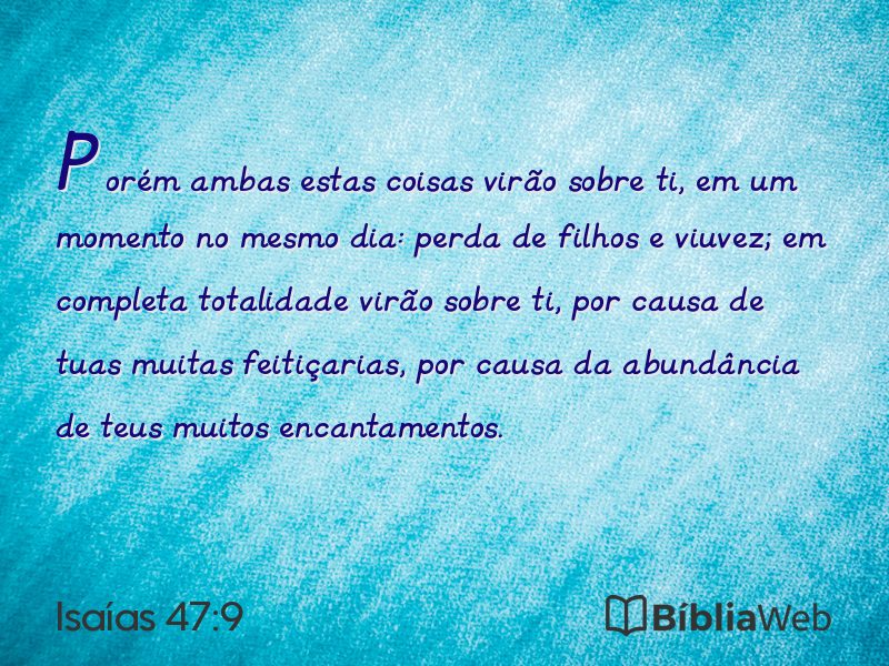 Isaías 47:9 em imagem para compartilhar