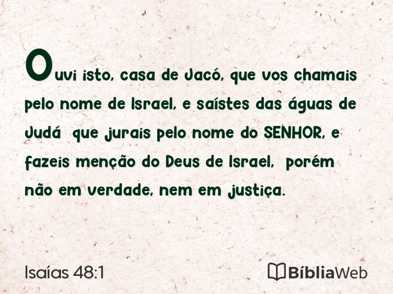 Isaías 48:1 em imagem para compartilhar