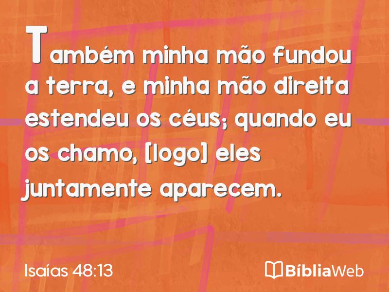 Isaías 48:13 em imagem para compartilhar