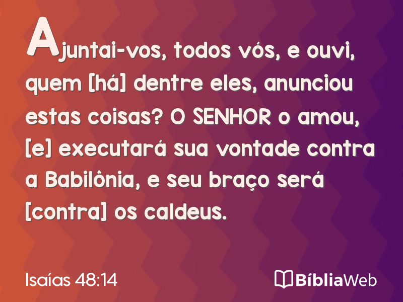 Isaías 48:14 em imagem para compartilhar