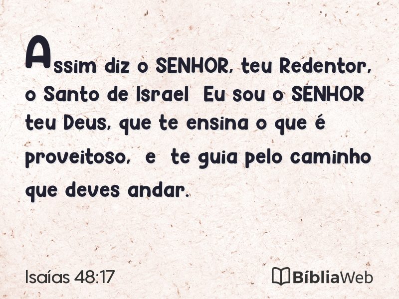 Isaías 48:17 em imagem para compartilhar