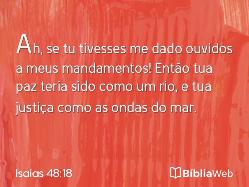 Isaías 48:18 em imagem para compartilhar