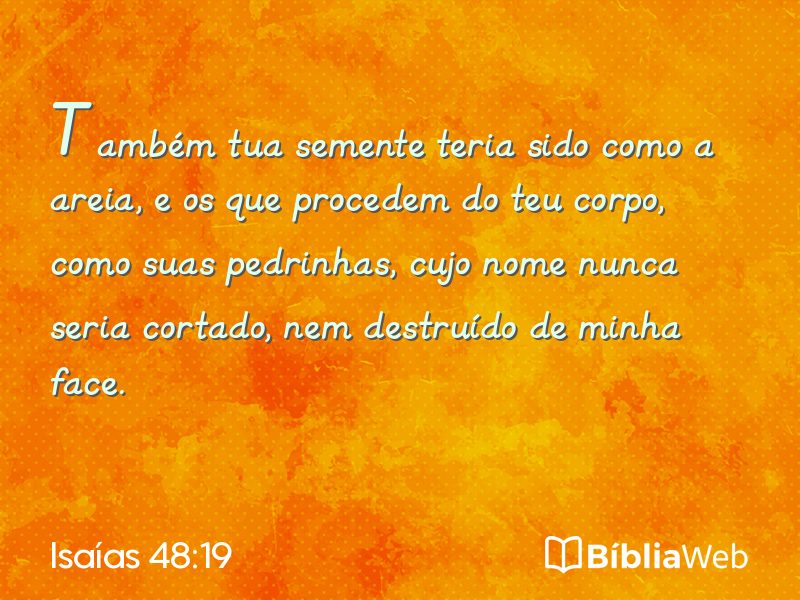 Isaías 48:19 em imagem para compartilhar