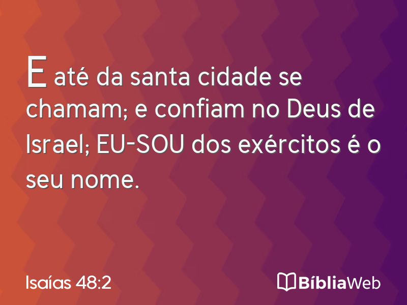 Isaías 48:2 em imagem para compartilhar