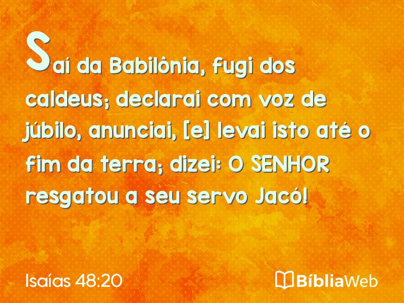 Isaías 48:20 em imagem para compartilhar