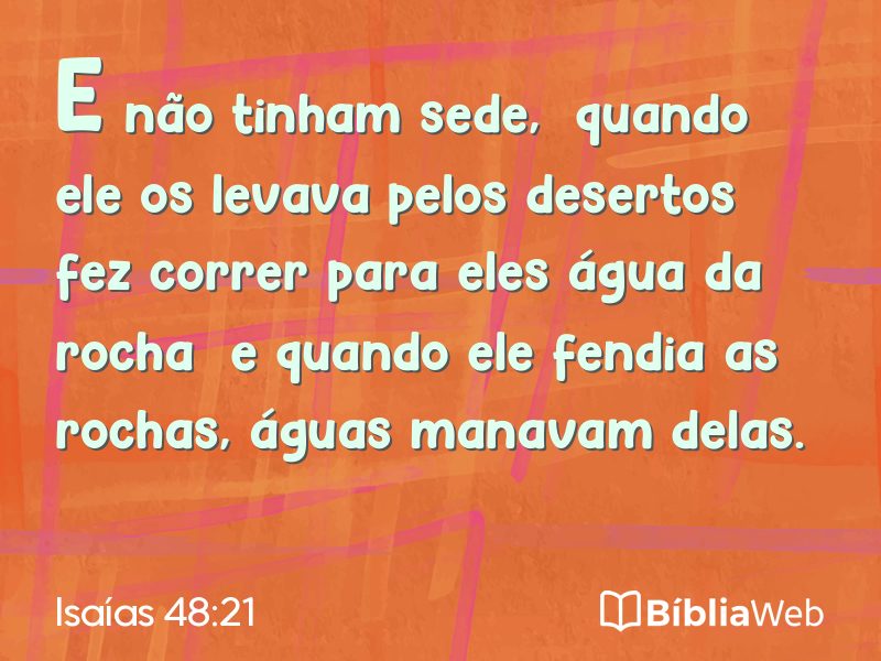 Isaías 48:21 em imagem para compartilhar