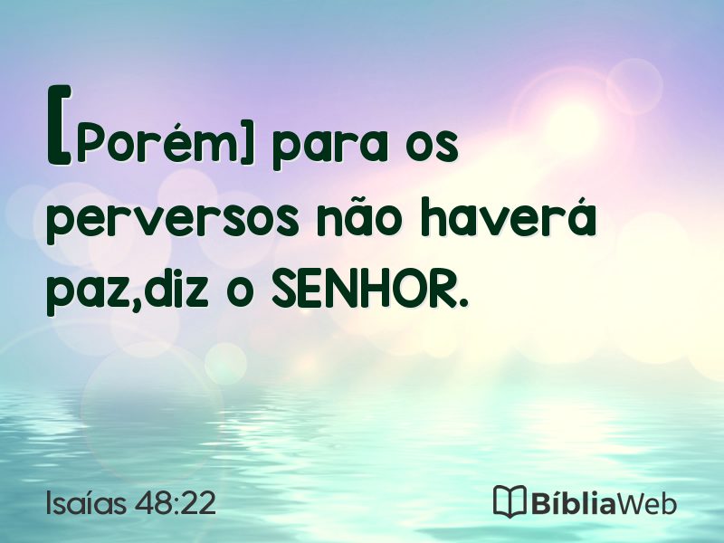 Isaías 48:22 em imagem para compartilhar