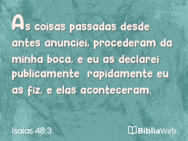 Isaías 48:3 em imagem para compartilhar