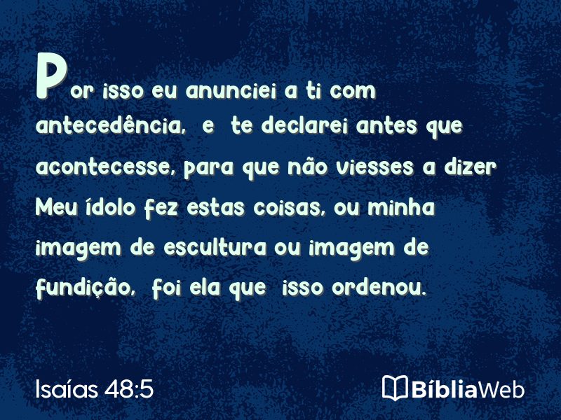 Isaías 48:5 em imagem para compartilhar