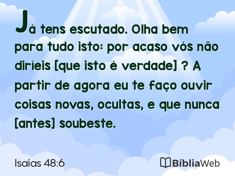 Isaías 48:6 em imagem para compartilhar
