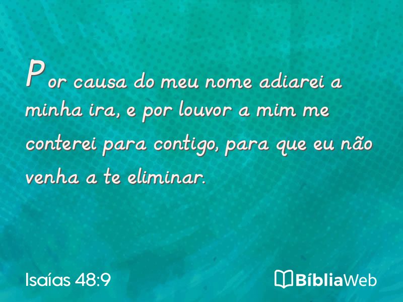 Isaías 48:9 em imagem para compartilhar