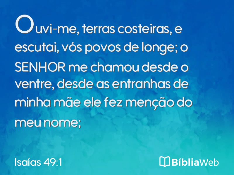 Isaías 49:1 em imagem para compartilhar