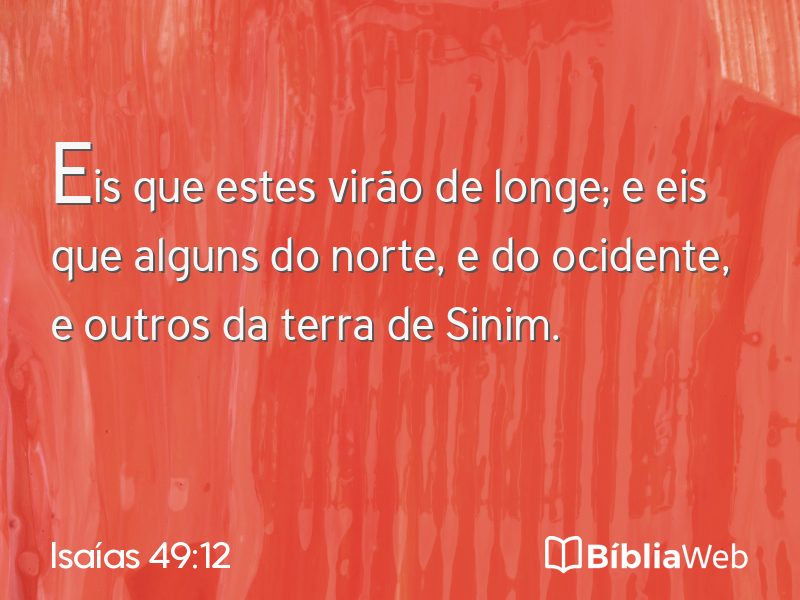 Isaías 49:12 em imagem para compartilhar