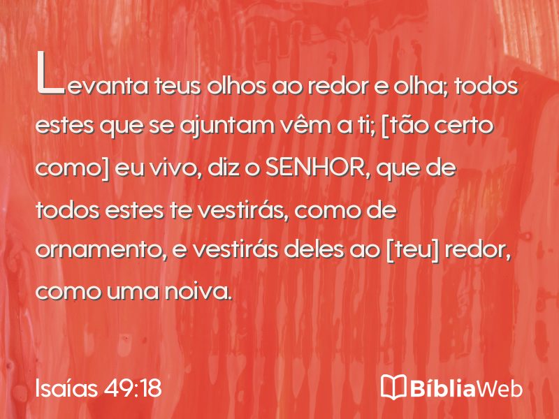 Isaías 49:18 em imagem para compartilhar