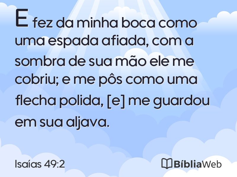Isaías 49:2 em imagem para compartilhar
