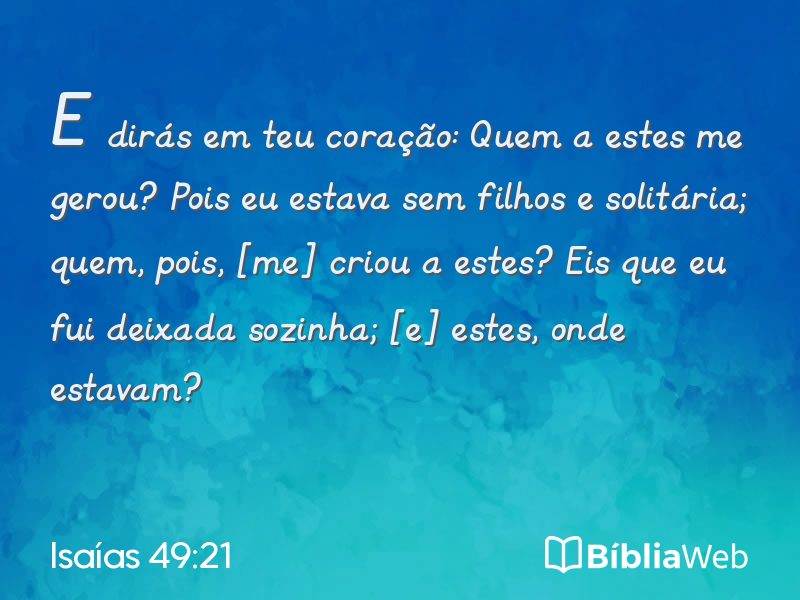 Isaías 49:21 em imagem para compartilhar