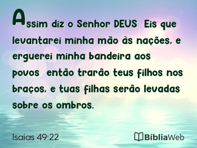 Isaías 49:22 em imagem para compartilhar