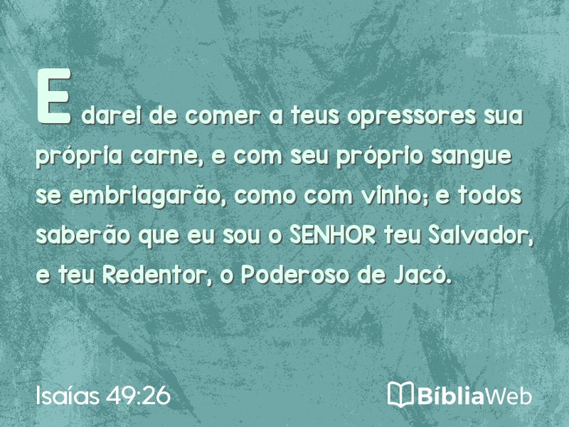 Isaías 49:26 em imagem para compartilhar