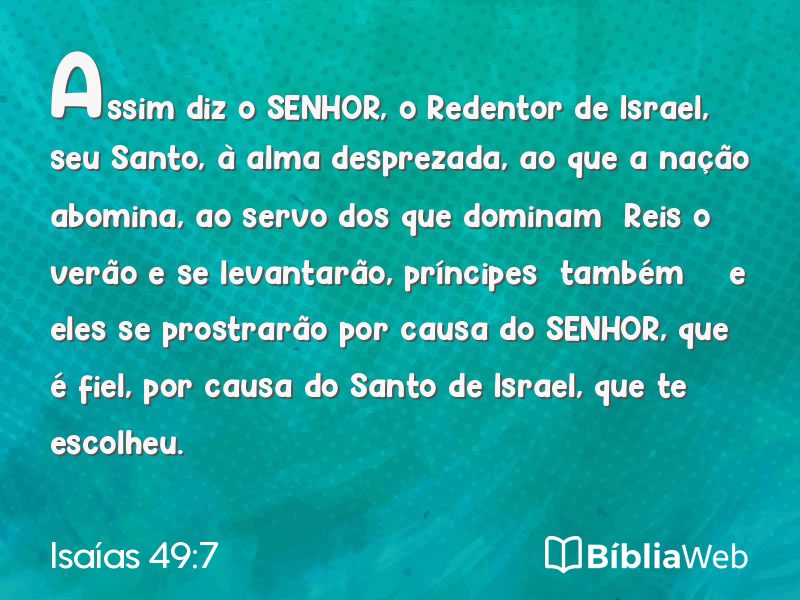 Isaías 49:7 em imagem para compartilhar