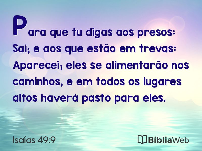 Isaías 49:9 em imagem para compartilhar