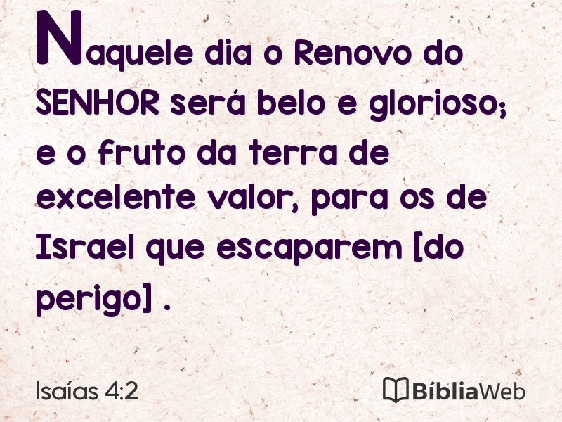 Isaías 4:2 em imagem para compartilhar