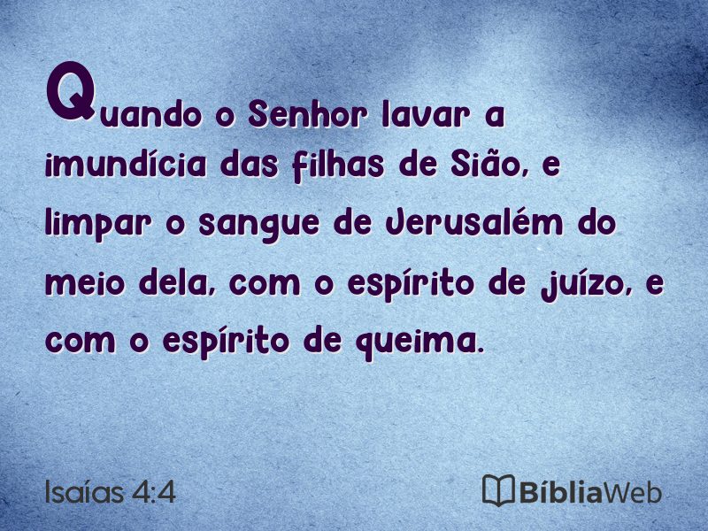 Isaías 4:4 em imagem para compartilhar
