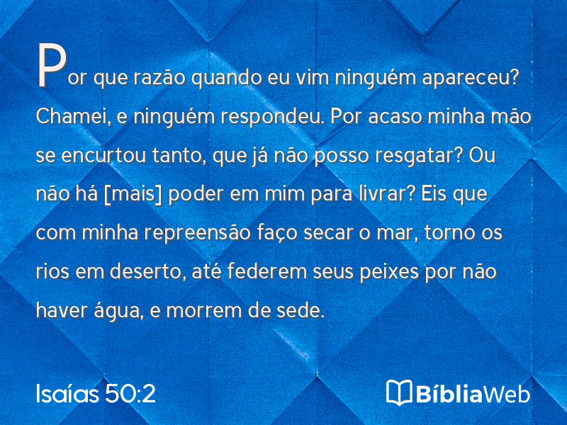Isaías 50:2 em imagem para compartilhar