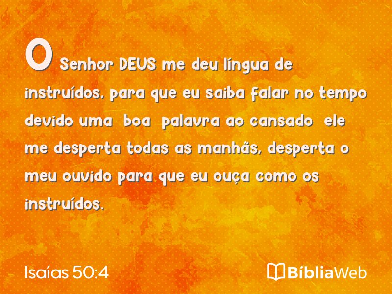 Isaías 50:4 em imagem para compartilhar