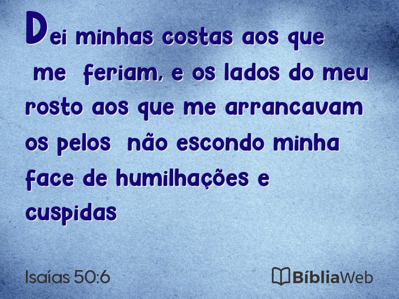 Isaías 50:6 em imagem para compartilhar