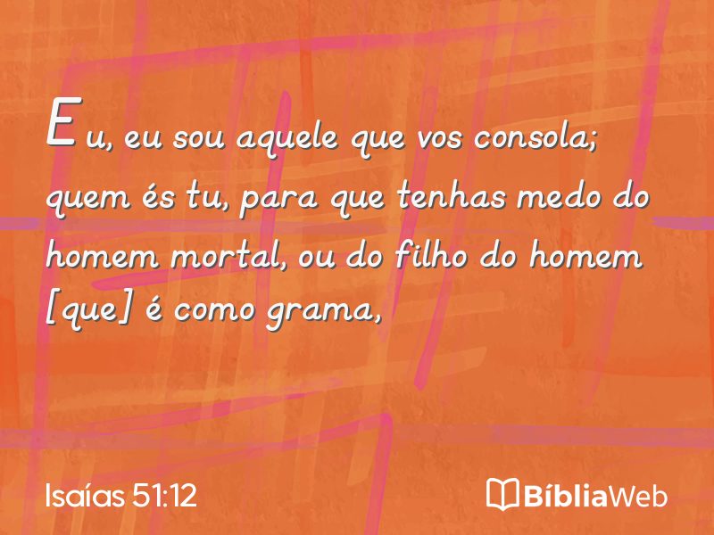 Isaías 51:12 em imagem para compartilhar