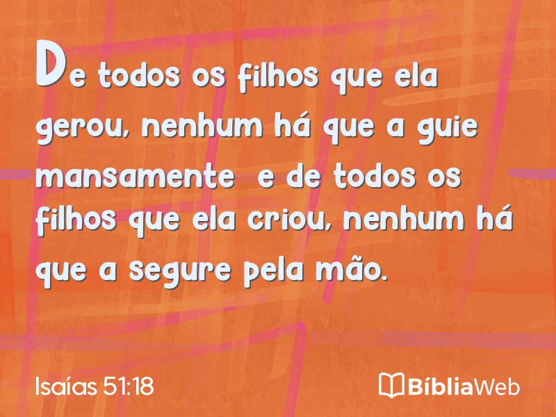 Isaías 51:18 em imagem para compartilhar
