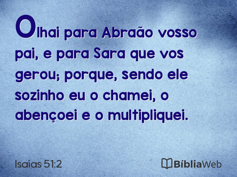 Isaías 51:2 em imagem para compartilhar
